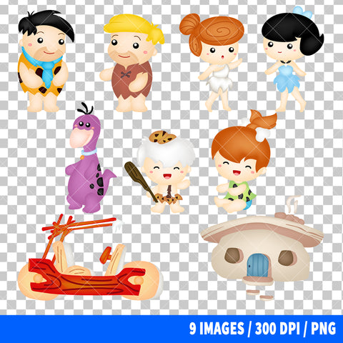 The Flintstones Clipart PNG Bundle