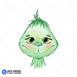 The Grinch Watercolor Clipart PNG Hand Drawn Illustration