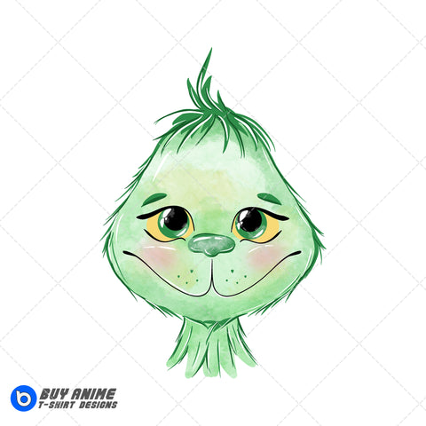 The Grinch Watercolor Clipart PNG Hand Drawn Illustration