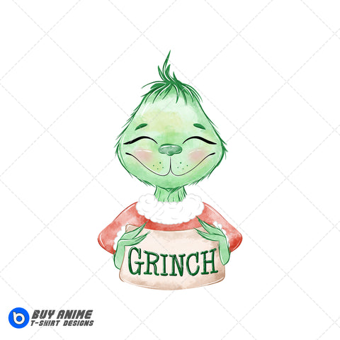 The Grinch Watercolor Clipart PNG Hand Drawn Illustration #2