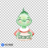 The Grinch Watercolor Clipart PNG Hand Drawn Illustration #2