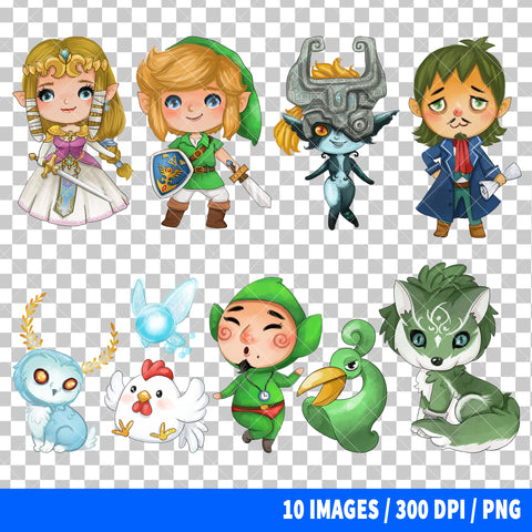 The Legend Of Zelda Clipart PNG Bundle