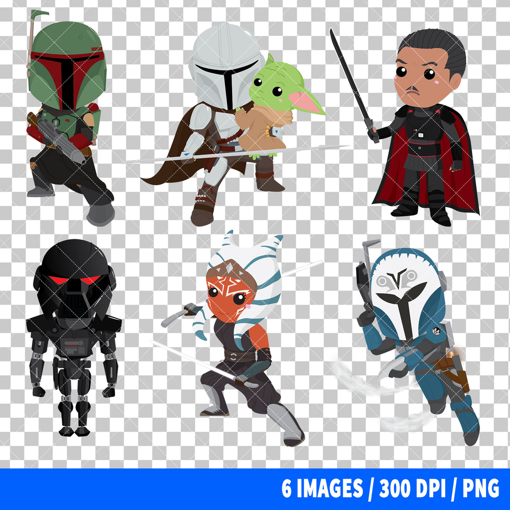 The Mandalorian Clipart PNG Bundle #2