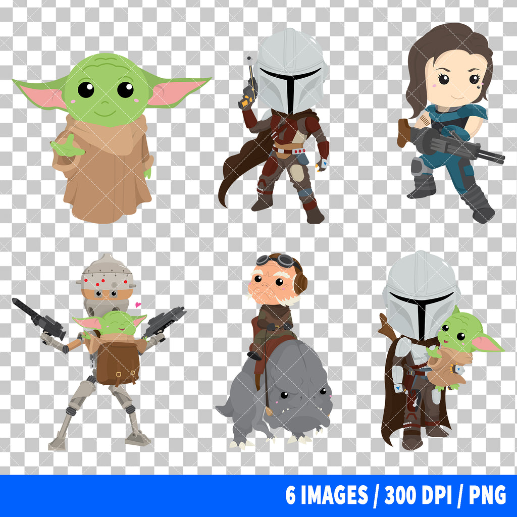 The Mandalorian Clipart PNG Bundle #3