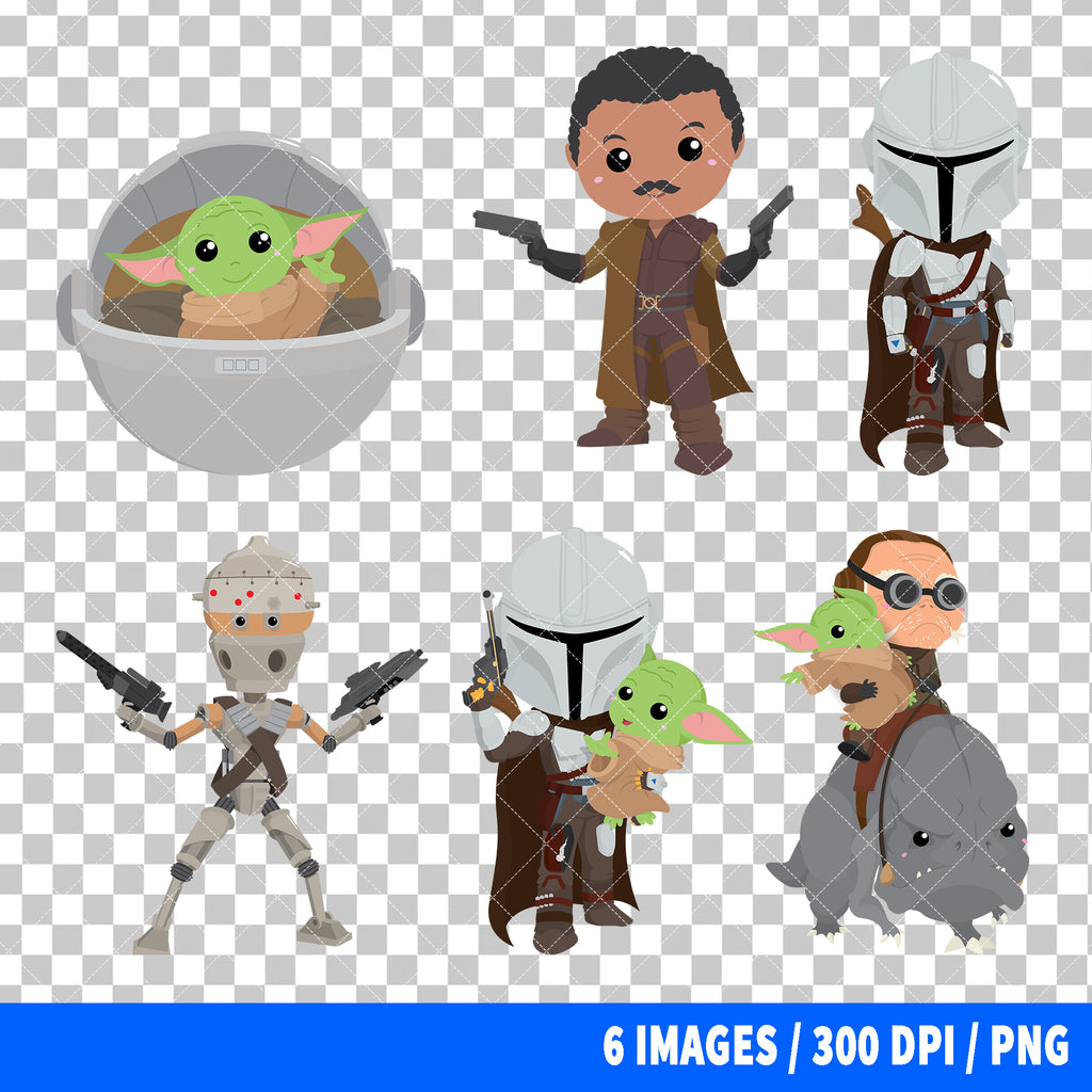 The Mandalorian Clipart PNG Bundle #4
