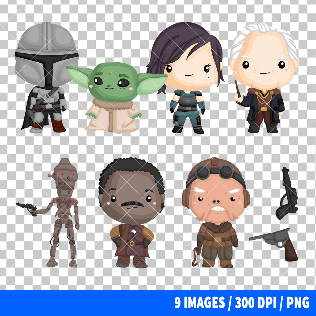 The Mandalorian Clipart PNG Bundle