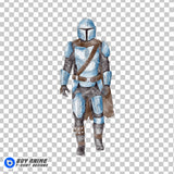 The Mandalorian Star Wars Watercolor Clipart PNG Hand Drawn Illustration