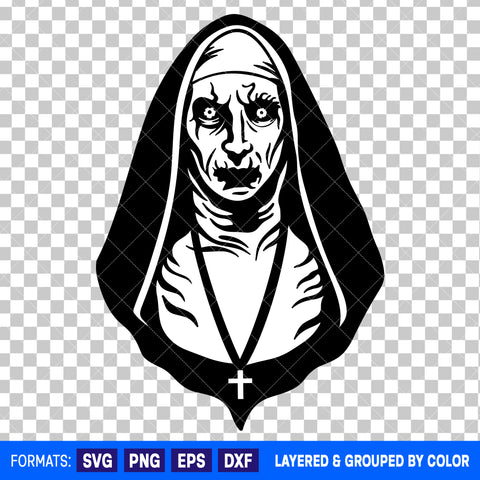 The Nun Horror Halloween SVG Cut File for Cricut and Silhouette