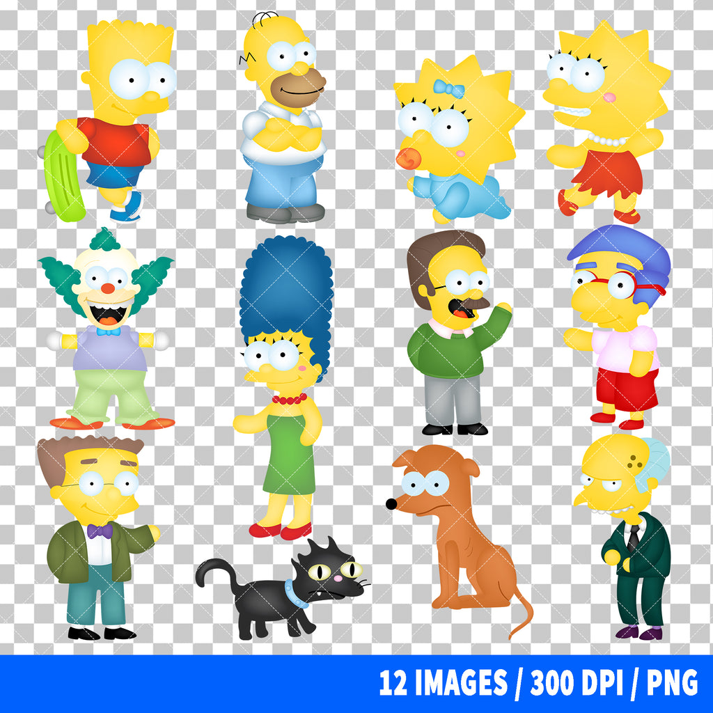The Simpsons Clipart PNG Bundle