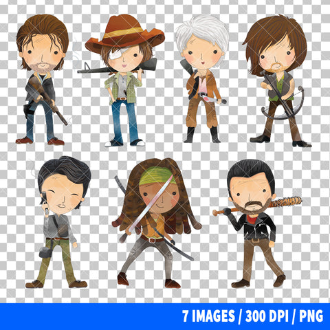 The Walking Dead Clipart PNG Bundle #2