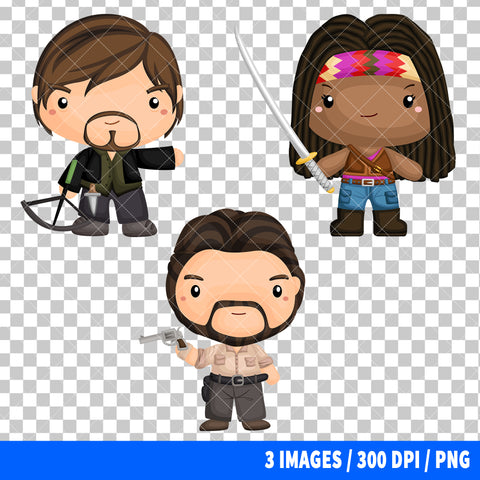 The Walking Dead Clipart PNG Bundle