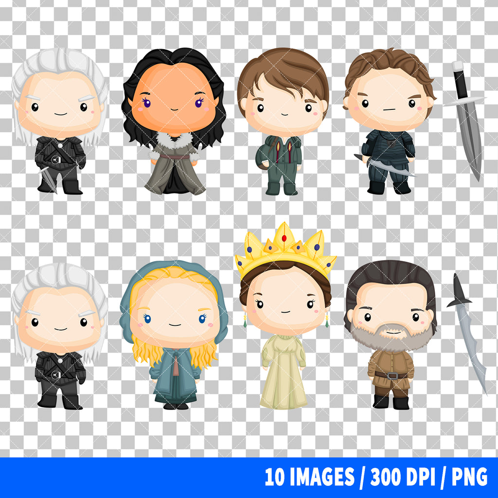 The Witcher Clipart PNG Bundle