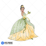 Tiara The Princess and the Frog Watercolor Clipart PNG Hand Drawn Illustration