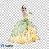 Tiara The Princess and the Frog Watercolor Clipart PNG Hand Drawn Illustration