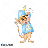 Timothy Q Mouse Dumbo Watercolor Clipart PNG Hand Drawn Illustration