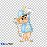 Timothy Q Mouse Dumbo Watercolor Clipart PNG Hand Drawn Illustration