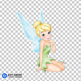 Tinker Bell Watercolor Clipart PNG Hand Drawn Illustration