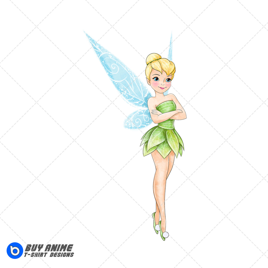 Tinker Bell Watercolor Clipart PNG Hand Drawn Illustration #2