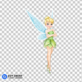 Tinker Bell Watercolor Clipart PNG Hand Drawn Illustration #2