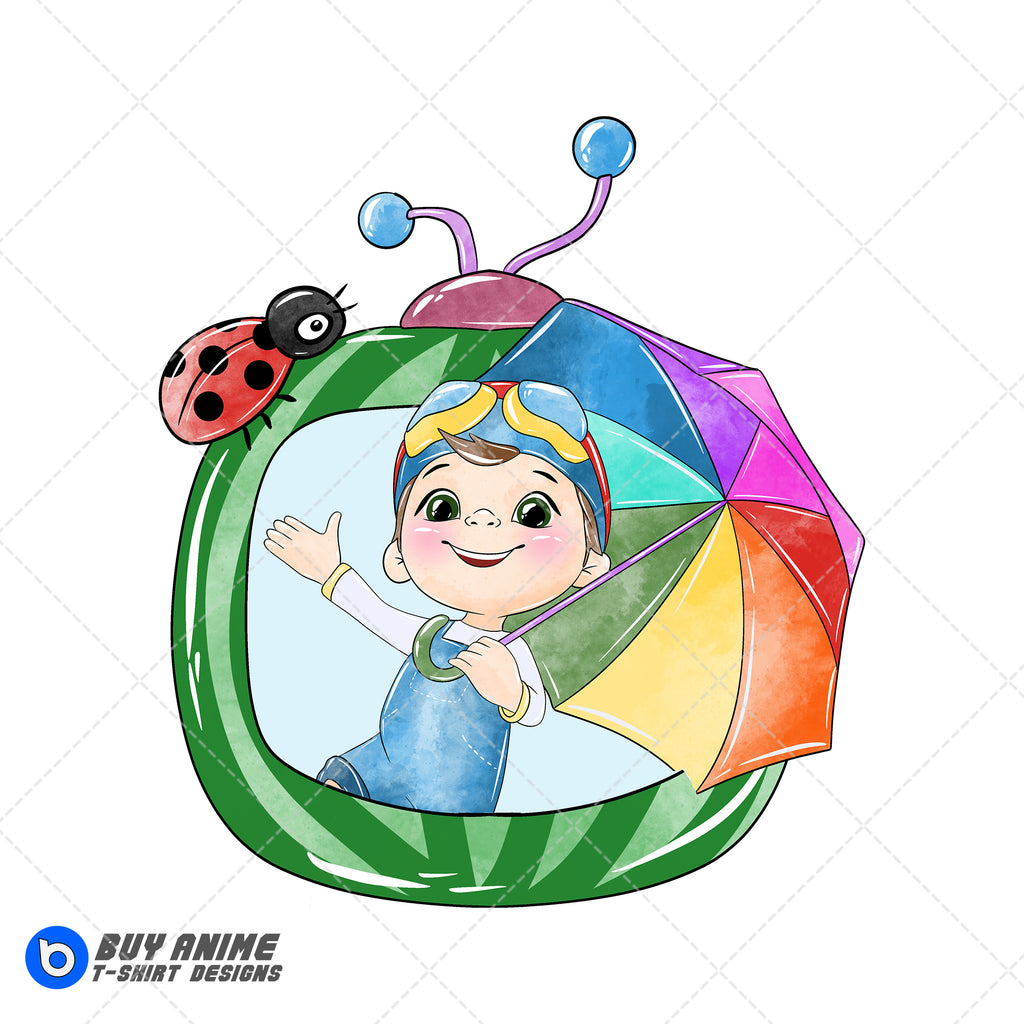 Tomtom Cocomelon Watercolor Clipart PNG Hand Drawn Illustration #2