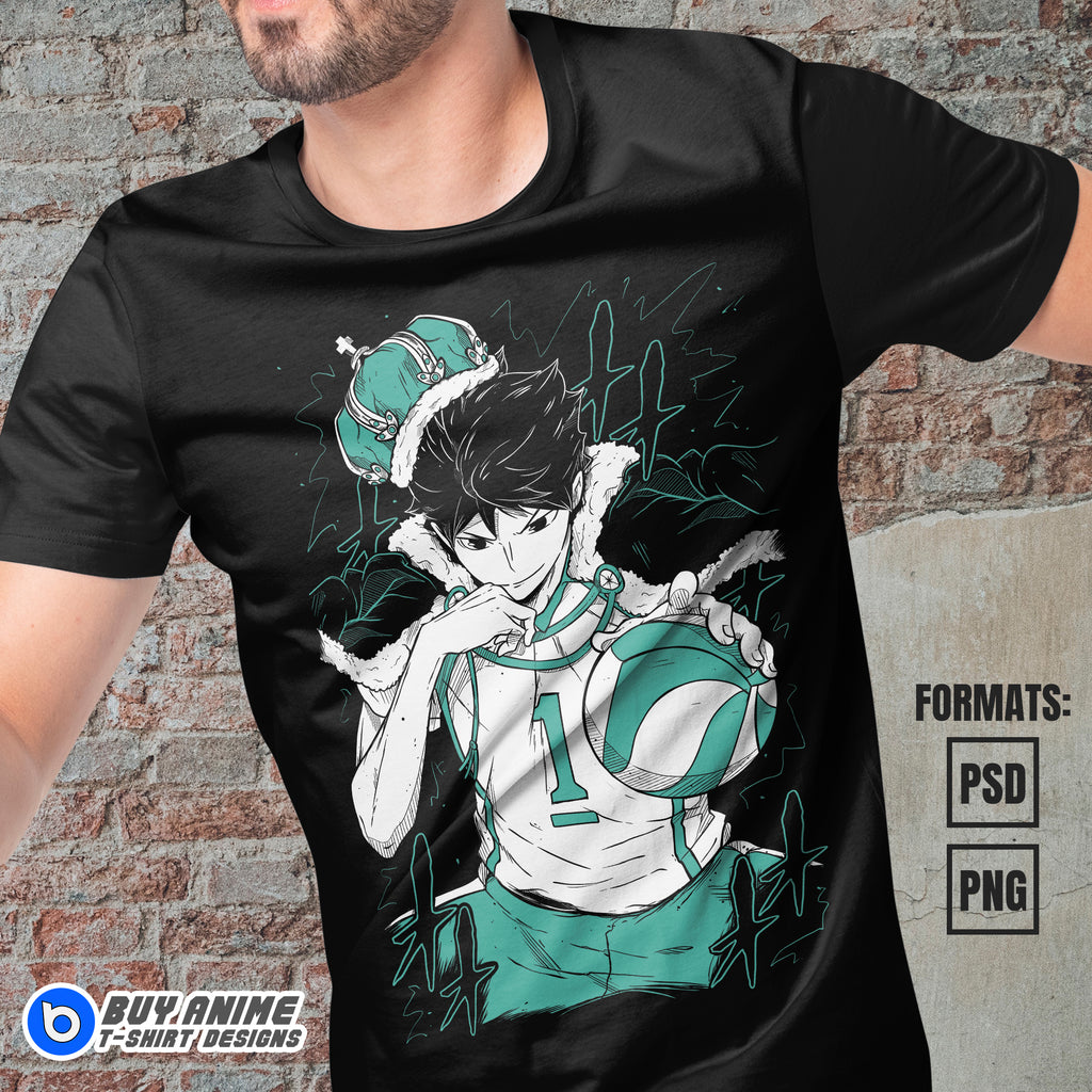 Toru Oikawa Haikyuu Anime Vector T-shirt Design Template
