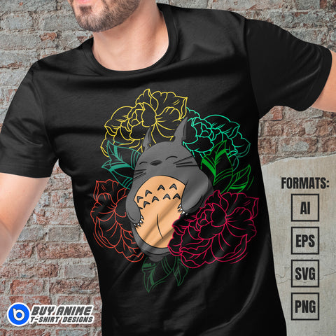 My Neighbor Totoro Vector T-shirt Design Template