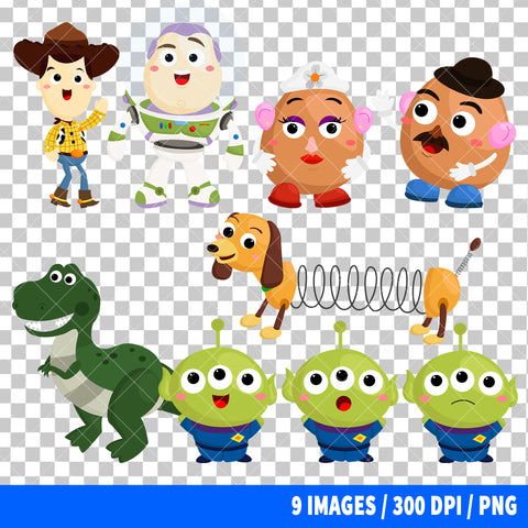 Toy Story Clipart PNG Bundle