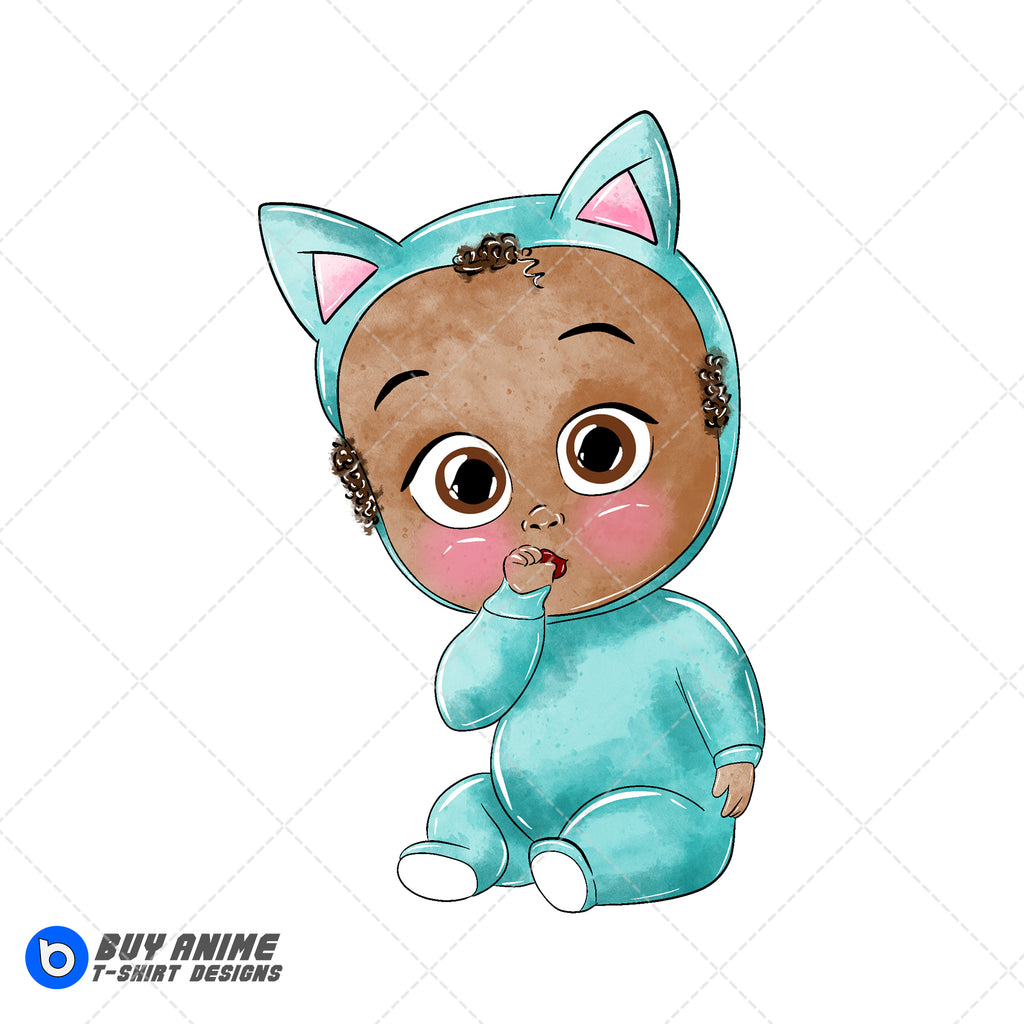 Triplets Fred Boss Baby Watercolor Clipart PNG Hand Drawn Illustration
