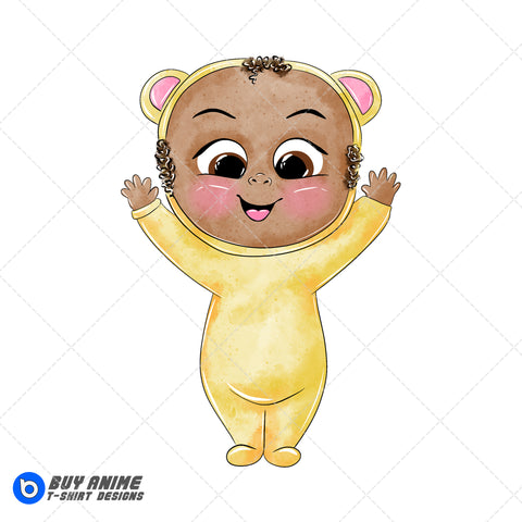 Triplets Rick Boss Baby Watercolor Clipart PNG Hand Drawn Illustration