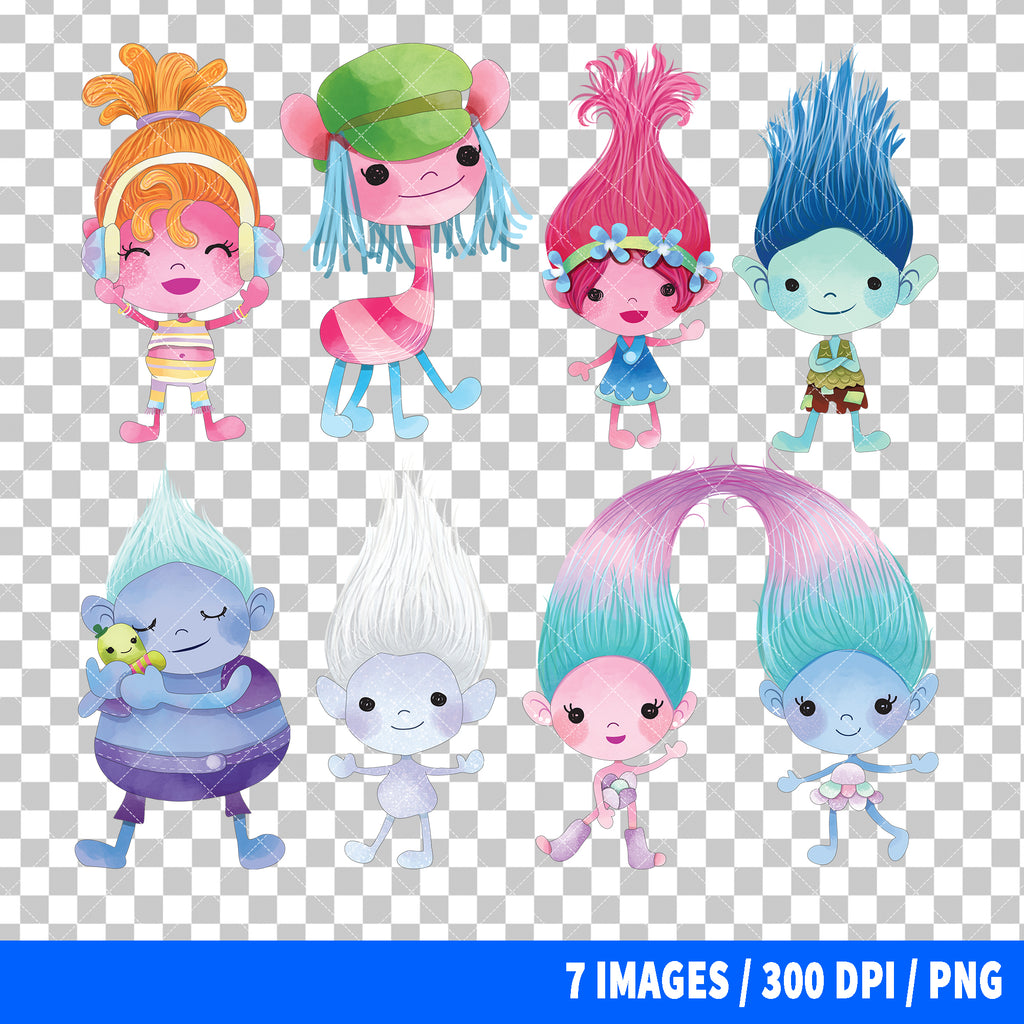 Trolls Clipart PNG Bundle #3