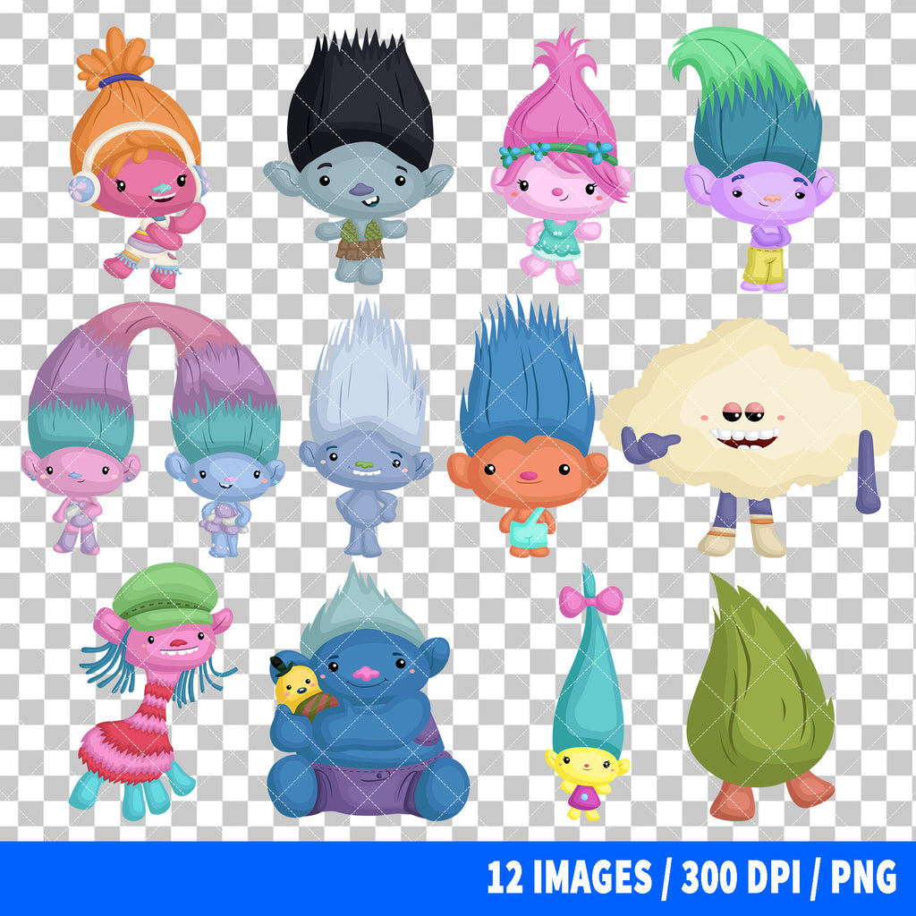 Trolls Clipart PNG Bundle