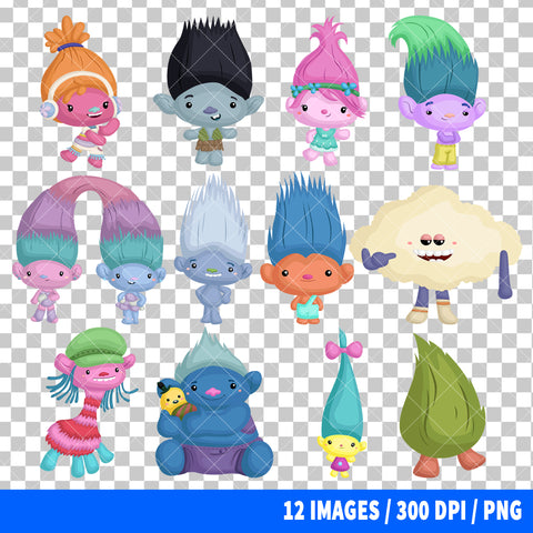 Trolls Clipart PNG Bundle