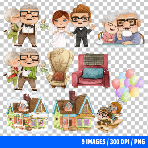 Up Clipart PNG Bundle #4