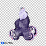 Ursula The Little Mermaid Watercolor Clipart PNG Hand Drawn Illustration