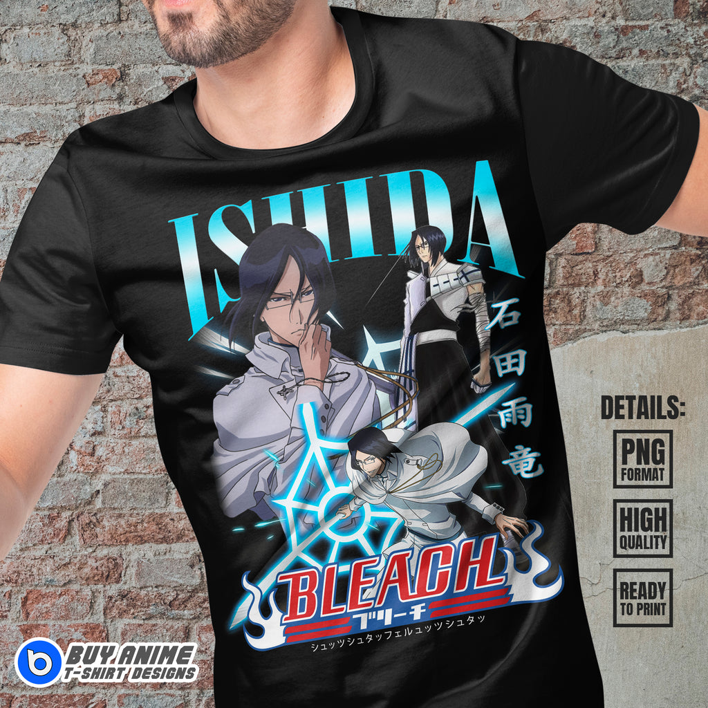 Uryu Ishida Bleach Anime Bootleg T-shirt Design