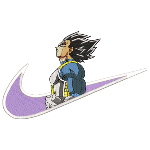 Vegeta x Nike Dragon Ball Anime Embroidery Design Template