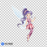 Vidia Tinker Bell Watercolor Clipart PNG Hand Drawn Illustration