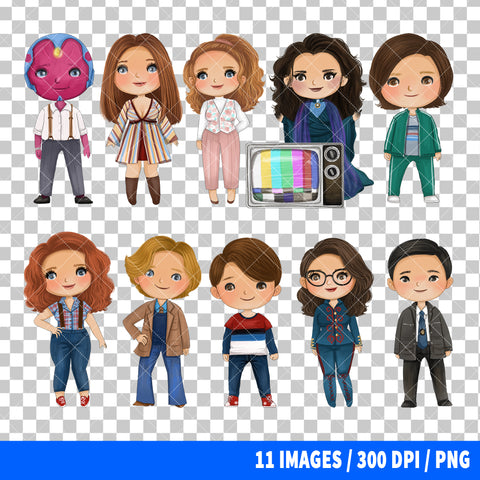 WandaVision Clipart PNG Bundle #2