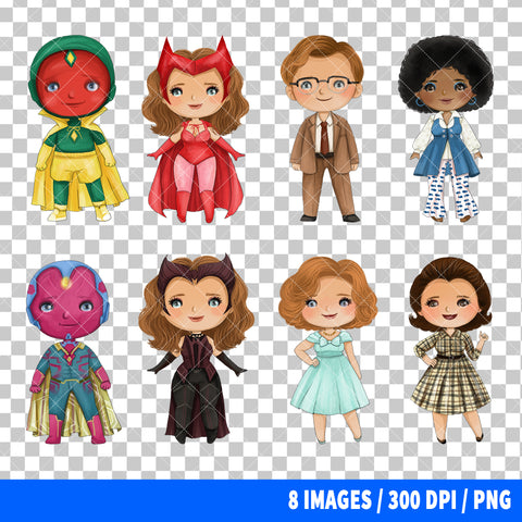 WandaVision Clipart PNG Bundle #3