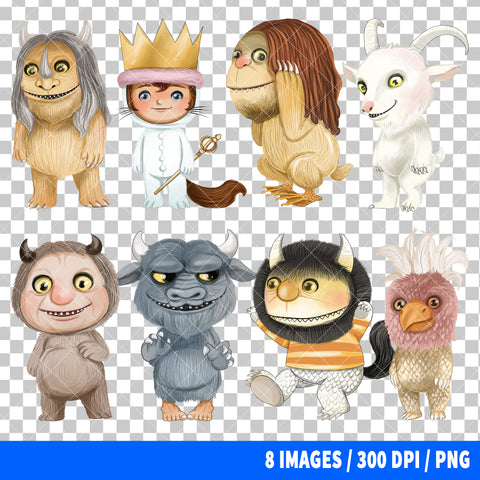 Where The Wild Things Are Clipart PNG Bundle