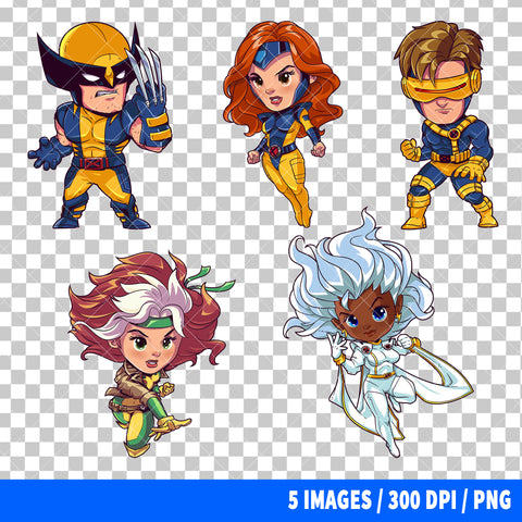 X-Men Clipart PNG Bundle #3