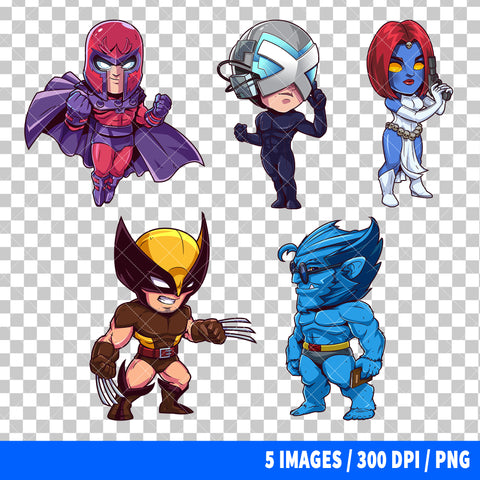 X-Men Clipart PNG Bundle