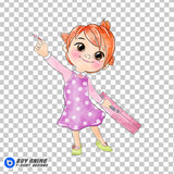 Yoyo Cocomelon Watercolor Clipart PNG Hand Drawn Illustration