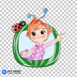 Yoyo Cocomelon Watercolor Clipart PNG Hand Drawn Illustration #2