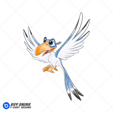 Zazu The Lion King Watercolor Clipart PNG Hand Drawn Illustration