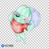Zipper Chip N Dale Watercolor Clipart PNG Hand Drawn Illustration #2