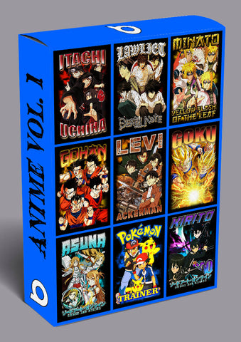 Anime Bootleg T-shirt Designs Bundle Templates #1