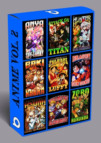 Anime Bootleg T-shirt Designs Bundle Templates #2